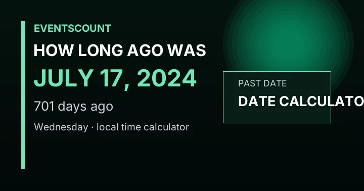 How Long Ago Was July 17, 2024?