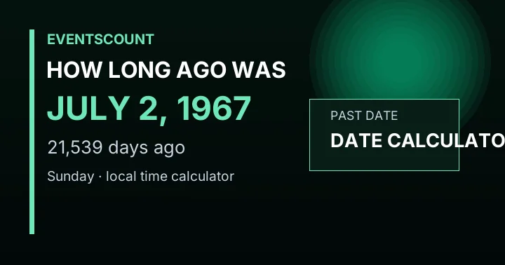 How Long Ago Was July 2, 1967?