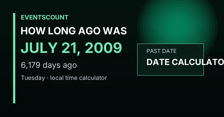 How Long Ago Was July 21, 2009?