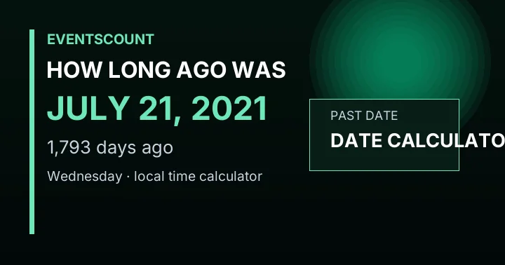 How Long Ago Was July 21, 2021?