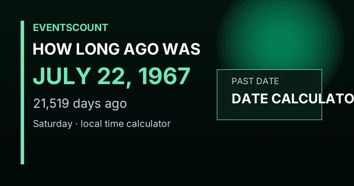 How Long Ago Was July 22, 1967?