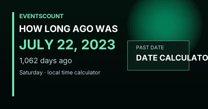 How Long Ago Was July 22, 2023?