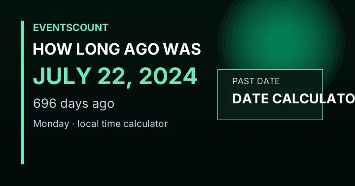 How Long Ago Was July 22, 2024?