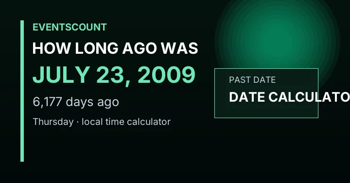 How Long Ago Was July 23, 2009?