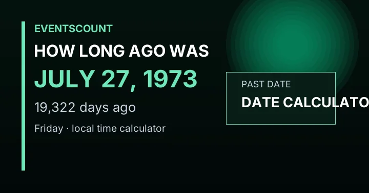 How Long Ago Was July 27, 1973?