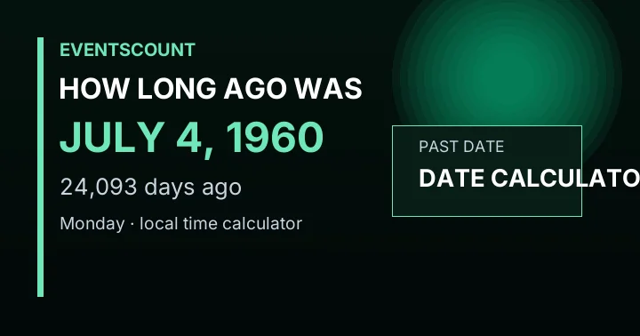 How Long Ago Was July 4, 1960?