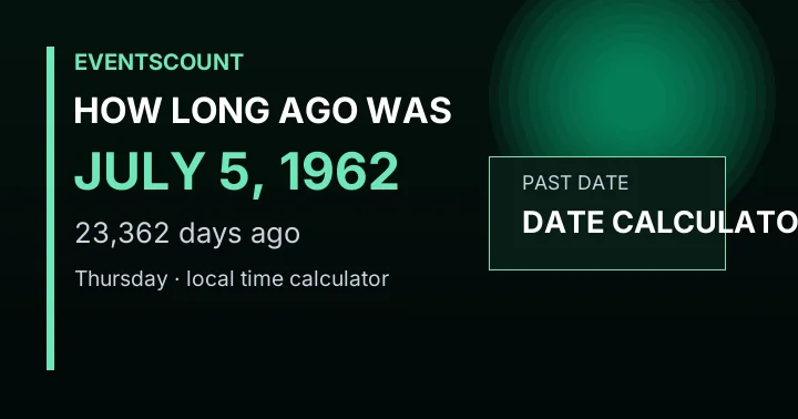 How Long Ago Was July 5, 1962?