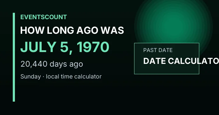 How Long Ago Was July 5, 1970?