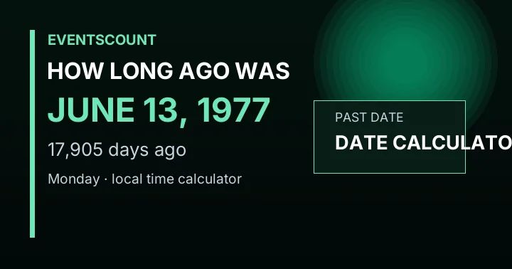 How Long Ago Was June 13, 1977?