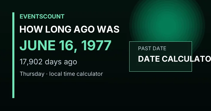 How Long Ago Was June 16, 1977?