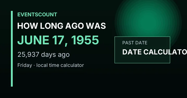 How Long Ago Was June 17, 1955?