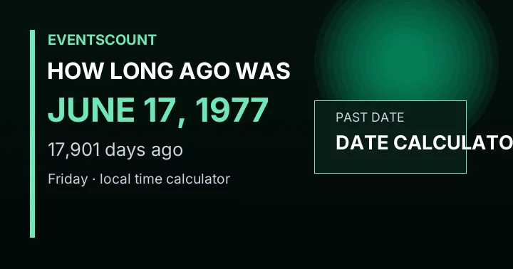 How Long Ago Was June 17, 1977?