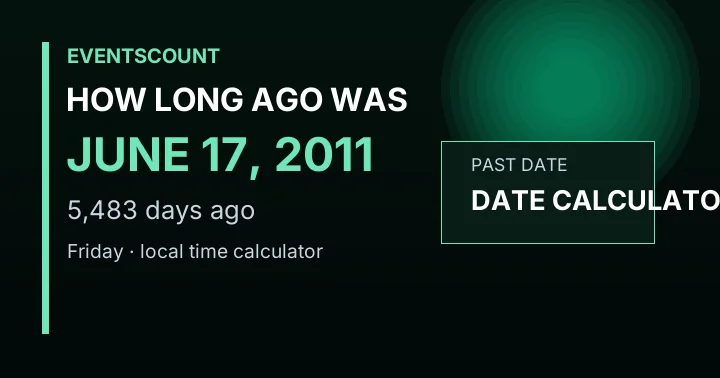 How Long Ago Was June 17, 2011?
