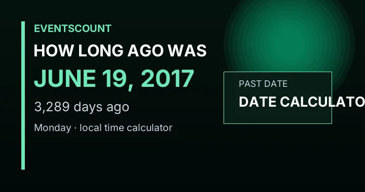 How Long Ago Was June 19, 2017?