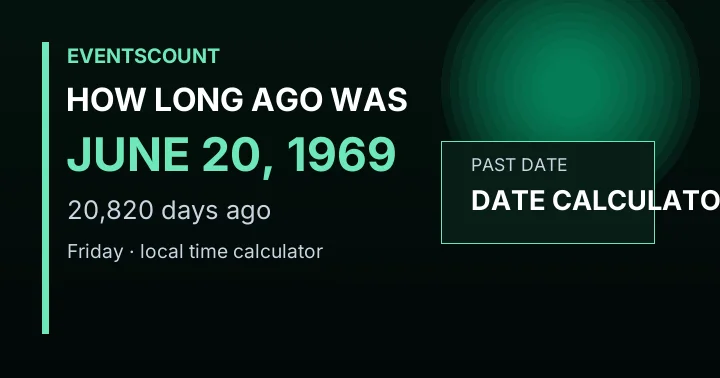 How Long Ago Was June 20, 1969?