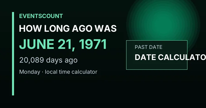 How Long Ago Was June 21, 1971?