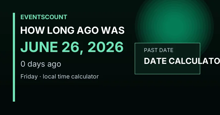 How Long Ago Was June 26, 2026?