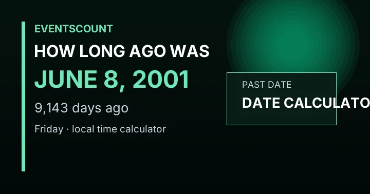 How Long Ago Was June 8, 2001?