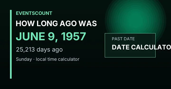 How Long Ago Was June 9, 1957?