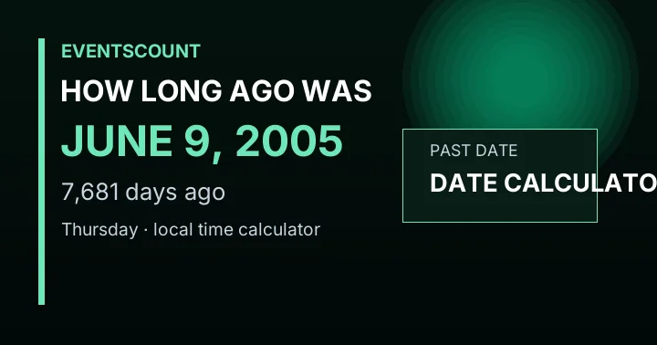 How Long Ago Was June 9, 2005?