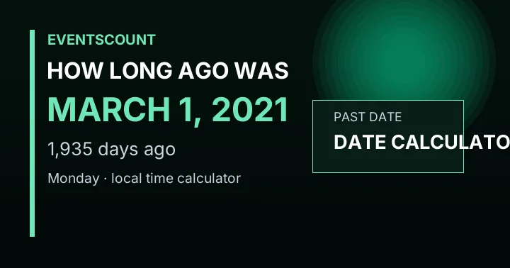 How Long Ago Was March 1, 2021?