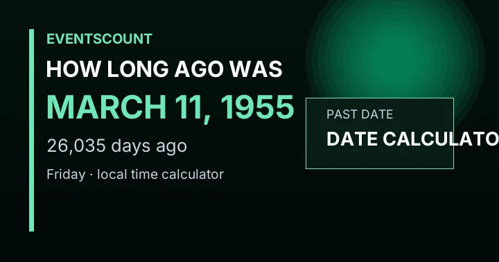 How Long Ago Was March 11, 1955?