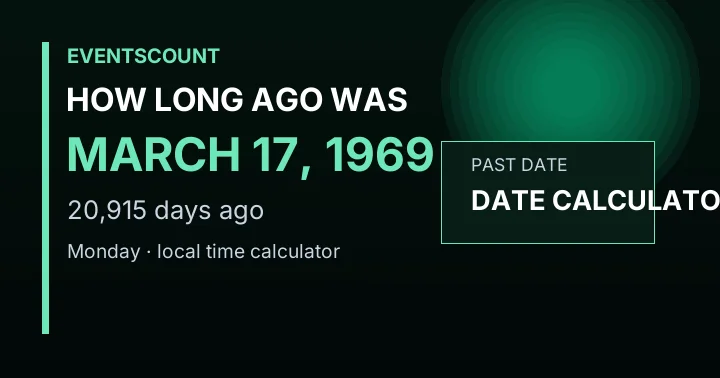 How Long Ago Was March 17, 1969?