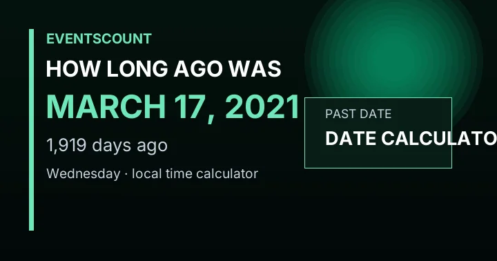 How Long Ago Was March 17, 2021?