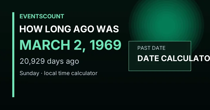 How Long Ago Was March 2, 1969?