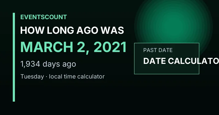 How Long Ago Was March 2, 2021?