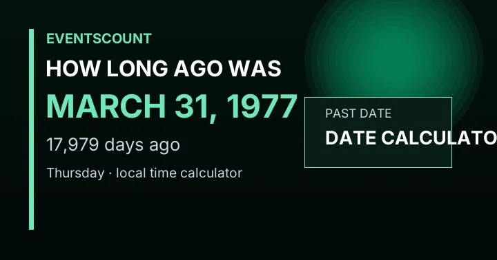How Long Ago Was March 31, 1977?