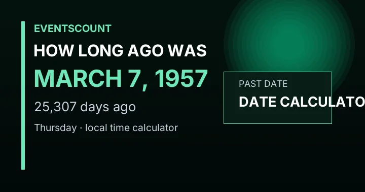 How Long Ago Was March 7, 1957?