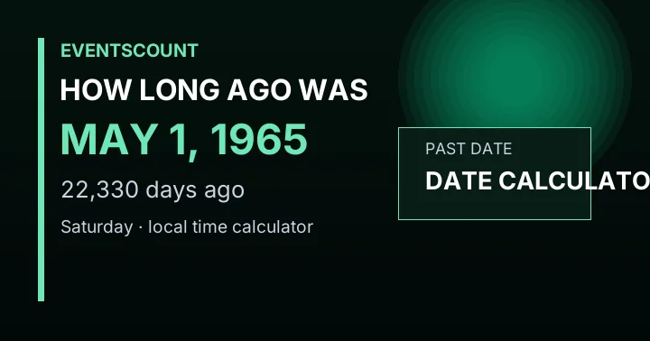 How Long Ago Was May 1, 1965?