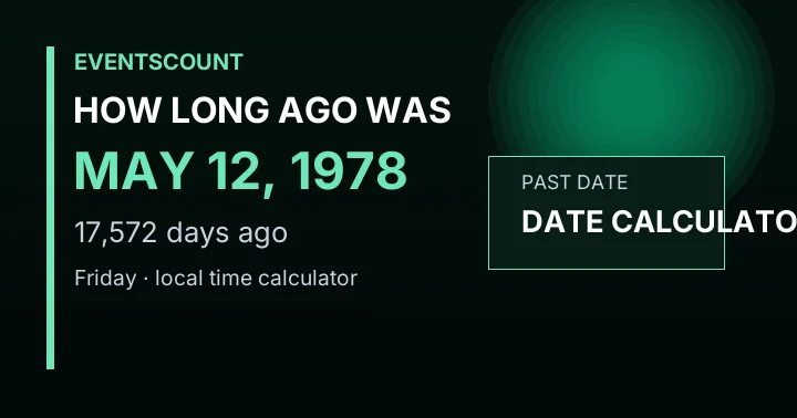How Long Ago Was May 12, 1978?