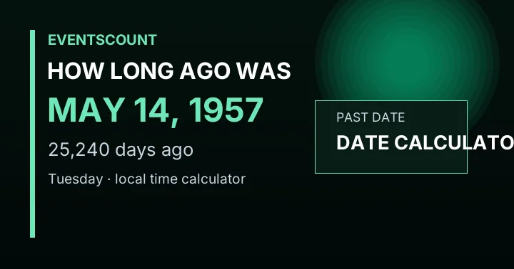 How Long Ago Was May 14, 1957?