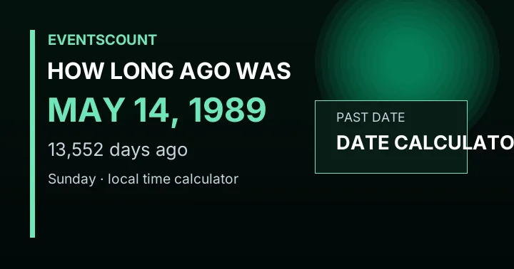How Long Ago Was May 14, 1989?