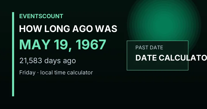 How Long Ago Was May 19, 1967?
