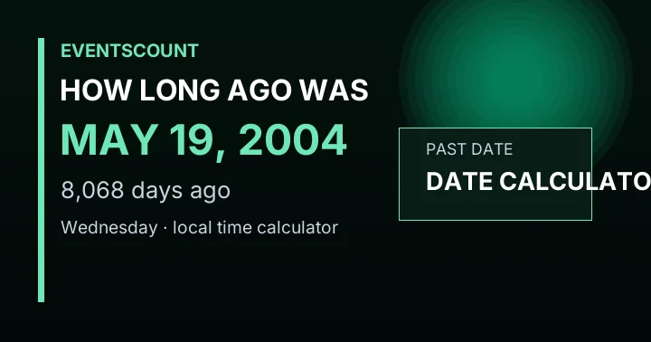 How Long Ago Was May 19, 2004?