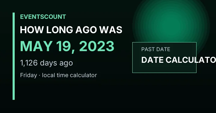 How Long Ago Was May 19, 2023?