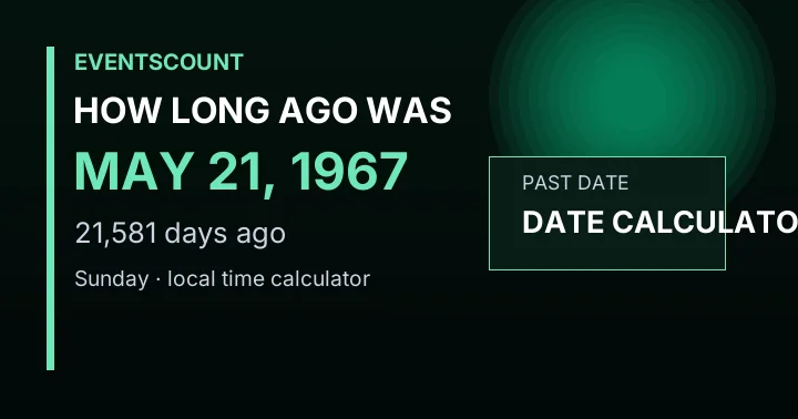 How Long Ago Was May 21, 1967?
