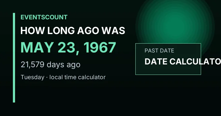 How Long Ago Was May 23, 1967?