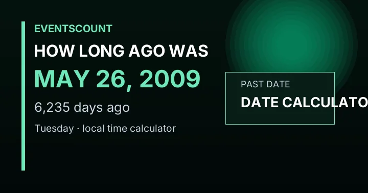 How Long Ago Was May 26, 2009?