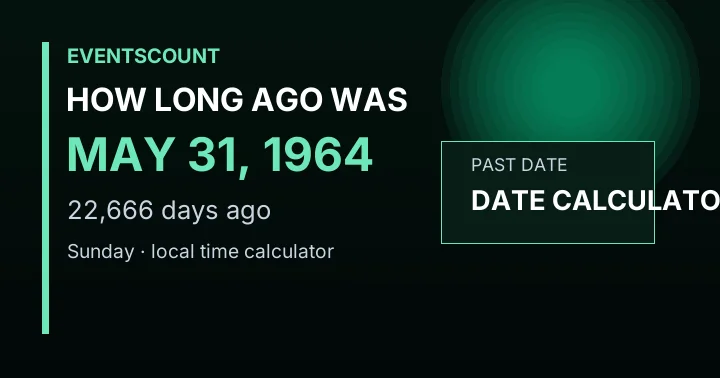 How Long Ago Was May 31, 1964?