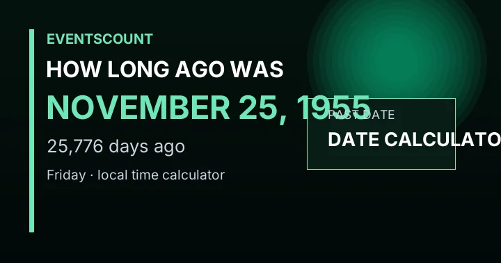 How Long Ago Was November 25, 1955?