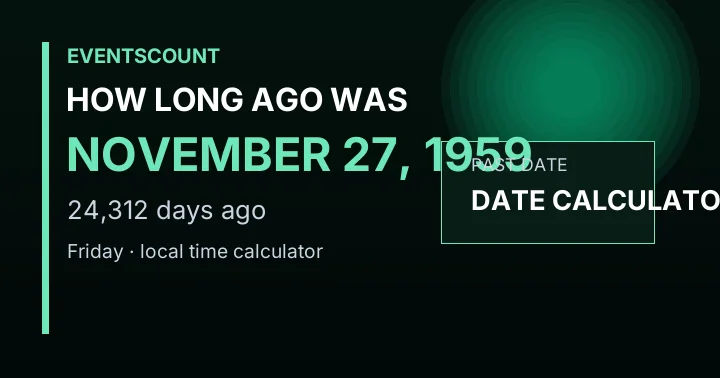 How Long Ago Was November 27, 1959?
