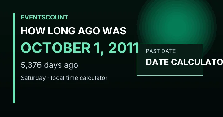 How Long Ago Was October 1, 2011?