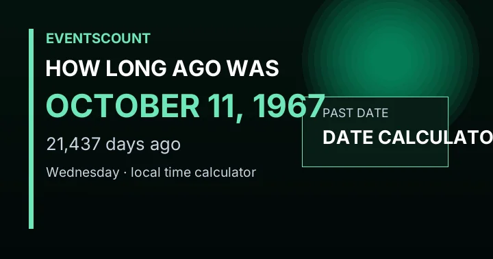 How Long Ago Was October 11, 1967?