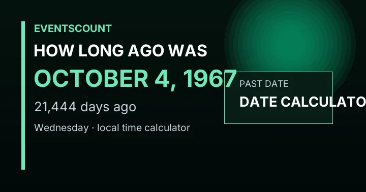 How Long Ago Was October 4, 1967?