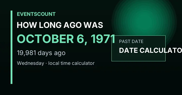 How Long Ago Was October 6, 1971?