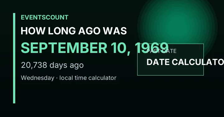 How Long Ago Was September 10, 1969?